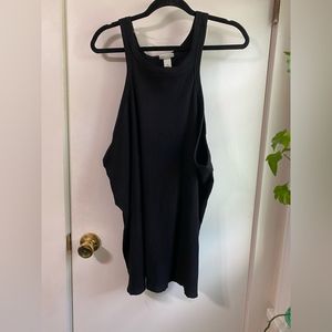 Ava & Viv 3X high neck, black ribbed, tank